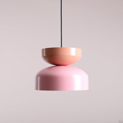 Tula metallhänglampa rosa med korall