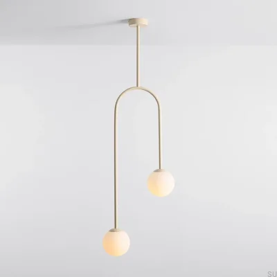 Nave 2 metallkrämfärgad taklampa