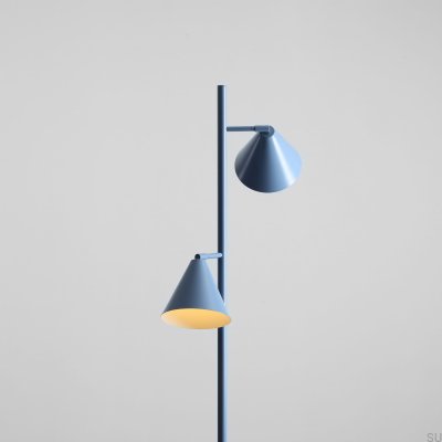 Golvlampa Form 2 Metall Blå