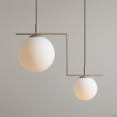 Zac 2 metallbeige hänglampa