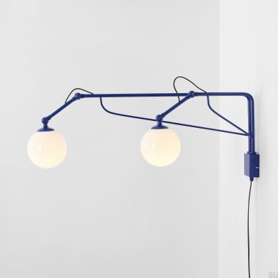 Soho Glass 2 Metall Kobolt Vägglampa