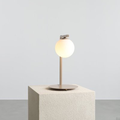 Zac metall beige skrivbordslampa