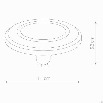 GU10 ES111 Vit glödlampa