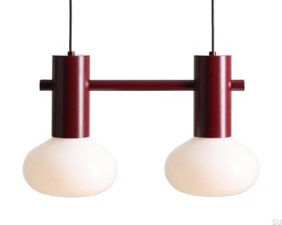 Flo 2 S Röd Hänglampa i Metall
