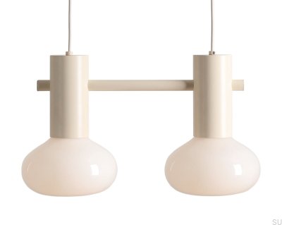 Flo 2 S metallkrämfärgad hänglampa