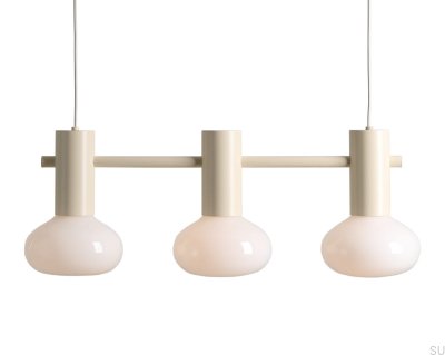 Flo 3 S metallkrämfärgad hänglampa