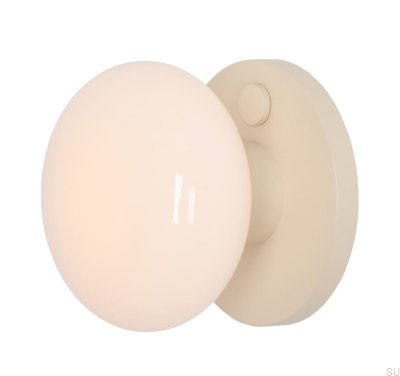 Flo S Vägglampa Metall Kräm