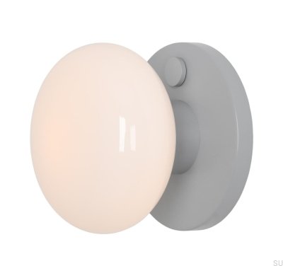 Flo S Vägglampa Metall Grå