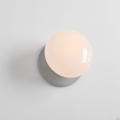 Flo S Vägglampa Metall Grå