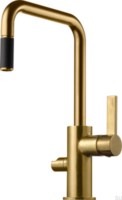 ARM587 Köksblandare Mässing Honung Guld Borstad