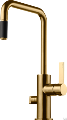 Köksblandare med diskmaskinsventil ARM887 Mässing Honung Guld Borstad
