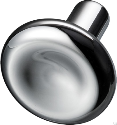 Möbelknopp Bean 30, mässing, silver, krom