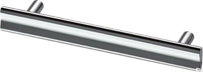 Bean 128 avlångt möbelhandtag, mässing, silver, krom