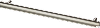 Bean 288 avlångt möbelhandtag, mässing, borstad nickel
