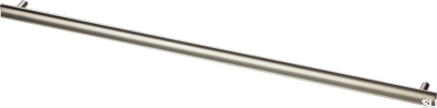 Bean 556 avlångt möbelhandtag, mässing, borstad nickel