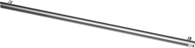 Bean 556 avlångt möbelhandtag, mässing, silver, krom