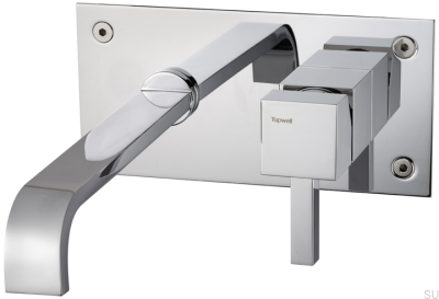 Tvättställsblandare 175 BOX006 Mässing Silver Krom
