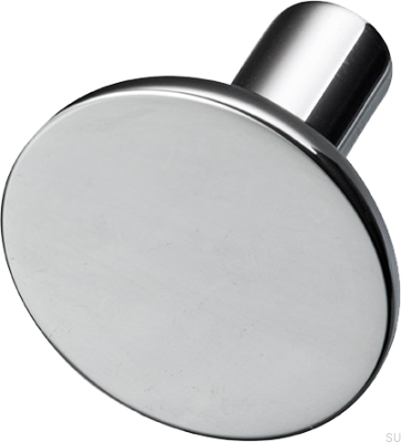 Möbelknopp Pastille 30, mässing, silver, krom