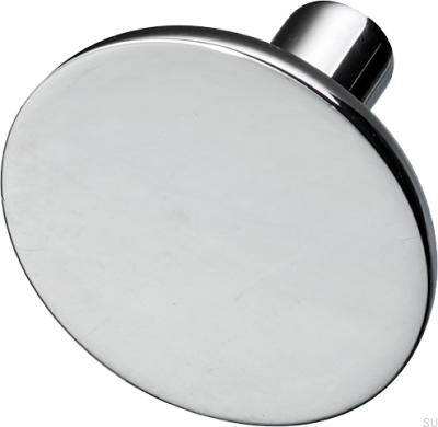 Möbelknopp Pastille 37, mässing, silver, krom