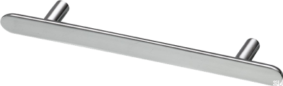 Pastille 128 avlångt möbelhandtag, mässing, silver, krom