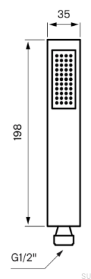 Duschmunstycke ZDOC068 Mässing Silver Krom