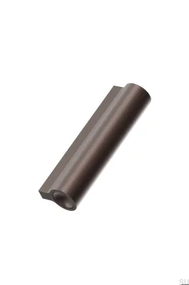 Lucente 64 avlångt möbelhandtag, aluminium, mattbrun