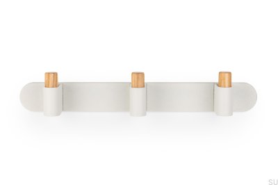 Casey Rack 340 Vägghängare Aluminium Vit med Ekträ