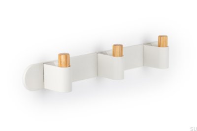 Casey Rack 340 Vägghängare Aluminium Vit med Ekträ