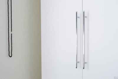 Flat Line 430 polerat stål avlångt möbelhandtag