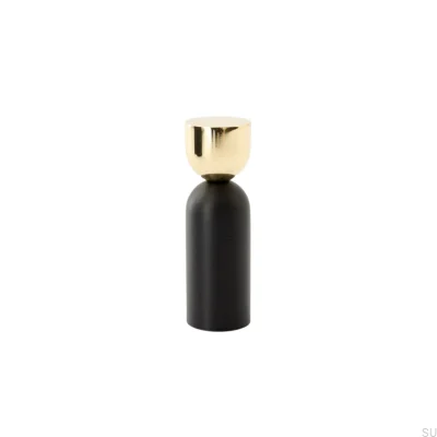 Kokeshi Mix 1856 Vägghängare Polerad Mässing Olackerad med Svart Aluminium