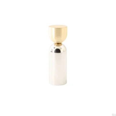 Kokeshi Mix 1856 Vägghängare Polerad Mässing Olackerad med Borstad Stål