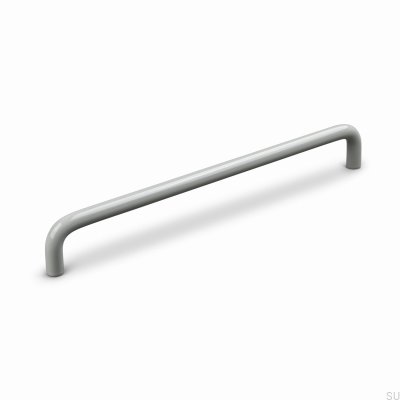 Barga 224 Metall Silkesgrå Avlångt Möbelhandtag