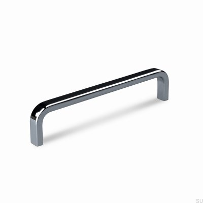 Positano 128 avlångt möbelhandtag, Metall Silver Krom Polerad
