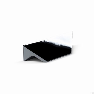 Caorle 32 avlångt möbelhandtag, aluminium, silver, krom, polerat