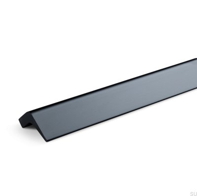Lido 1184 avlångt möbelhandtag, aluminium, mattsvart