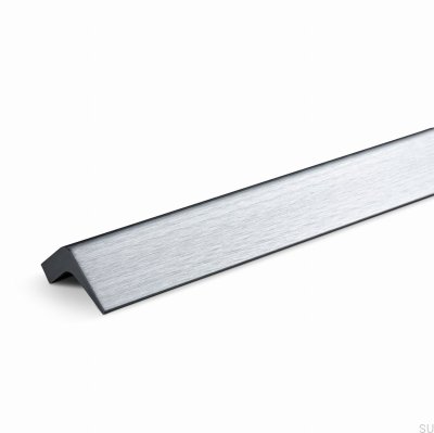 Lido 1184 avlångt möbelhandtag, borstad silverfärgad aluminium