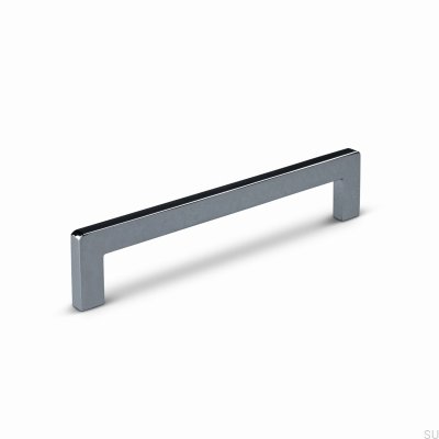 Benidorm 128 avlångt möbelhandtag, aluminium, silver, krom, polerat