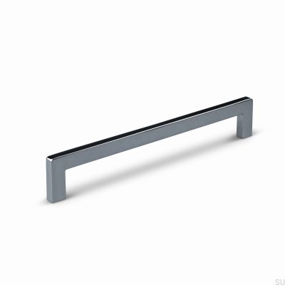 Benidorm 160 avlångt möbelhandtag, aluminium, silver, polerad krom