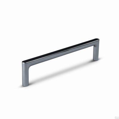 Torino 128 avlångt möbelhandtag, aluminium, silver, krom, polerat