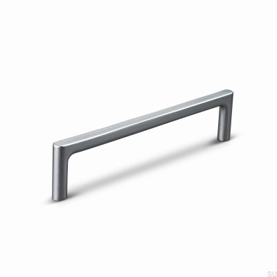 Torino 128 avlångt möbelhandtag, borstad silverfärgad aluminium