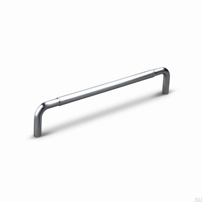 Siena 160 avlångt möbelhandtag, borstad silverfärgad aluminium