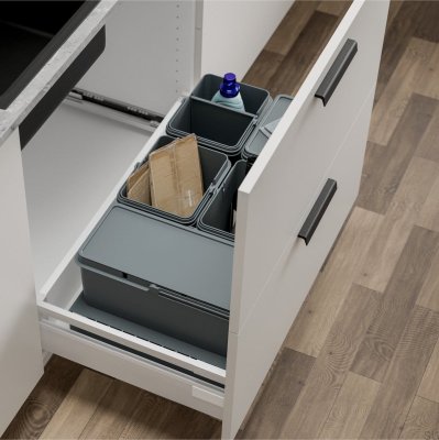 Merida avfallssorteringssystem 80x45 mörkgrå