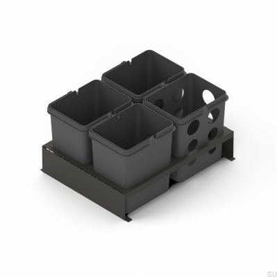 Merida avfallssorteringssystem 60x45 mörkgrå