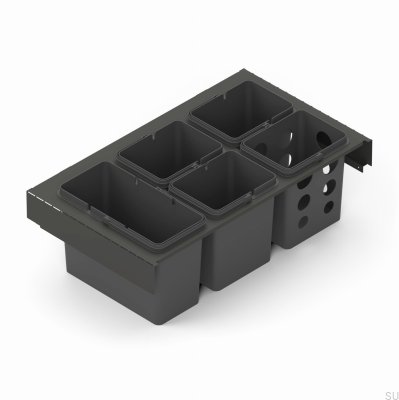 Toledo avfallssorteringssystem 80x45 mörkgrå