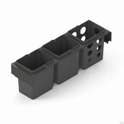 Toledo avfallssorteringssystem 80x35 mörkgrå