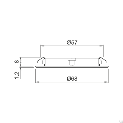 Platt LED spotlight 2700K IP44 3W Svart