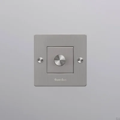 LED Cross 1G 250W Stål Silver Europeisk Standarddimmer med Logotyp
