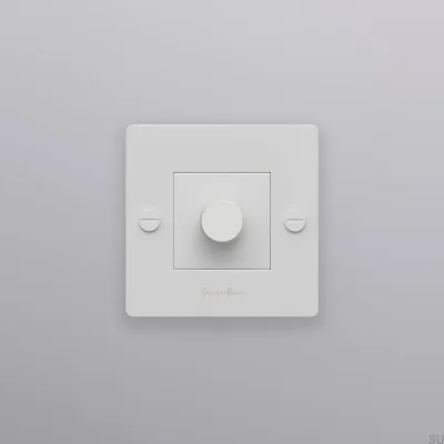 LED Cross 1G 250W Stålvit Europeisk Standarddimmer med Logotyp