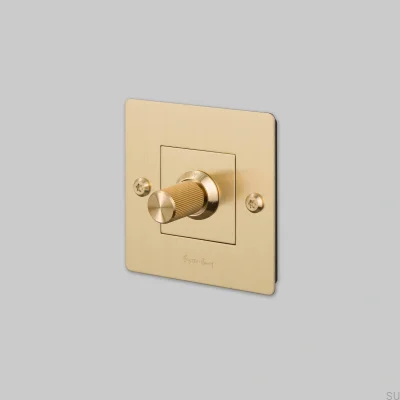 LED Linjär 1G 250W Mässing Europeisk Standarddimmer med Logotypbrytare