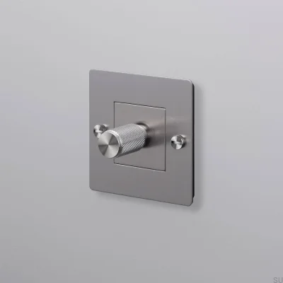 LED Cross 1G 250W Stål Silver Europeisk Standarddimmer utan logotyp